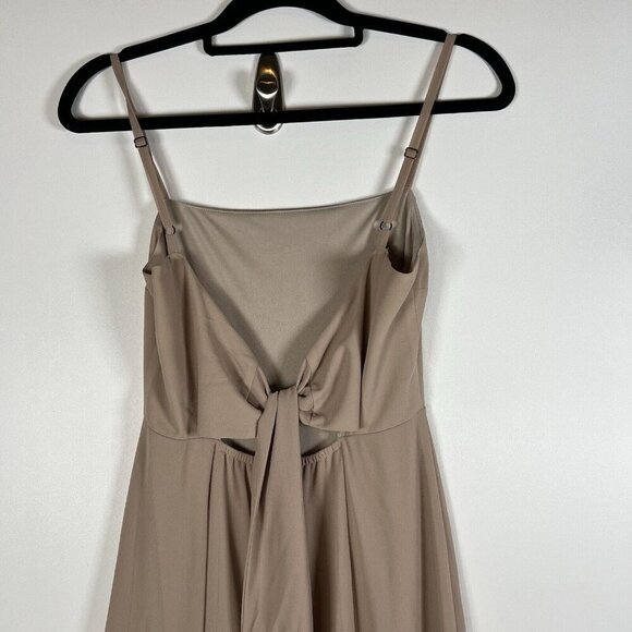 Show Me Your Mumu‎ Tan Lauren Tie Maxi Dress Women’s Size Small Wedding formal - Picture 6 of 12